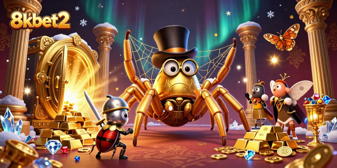Engage with 8kbet2 by exploring a vibrant casino scene featuring a brave beetle knight.