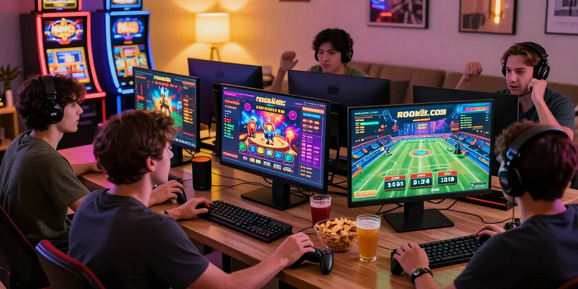 Interactive gaming experience on https://rokok88.com with friends enjoying various online games.