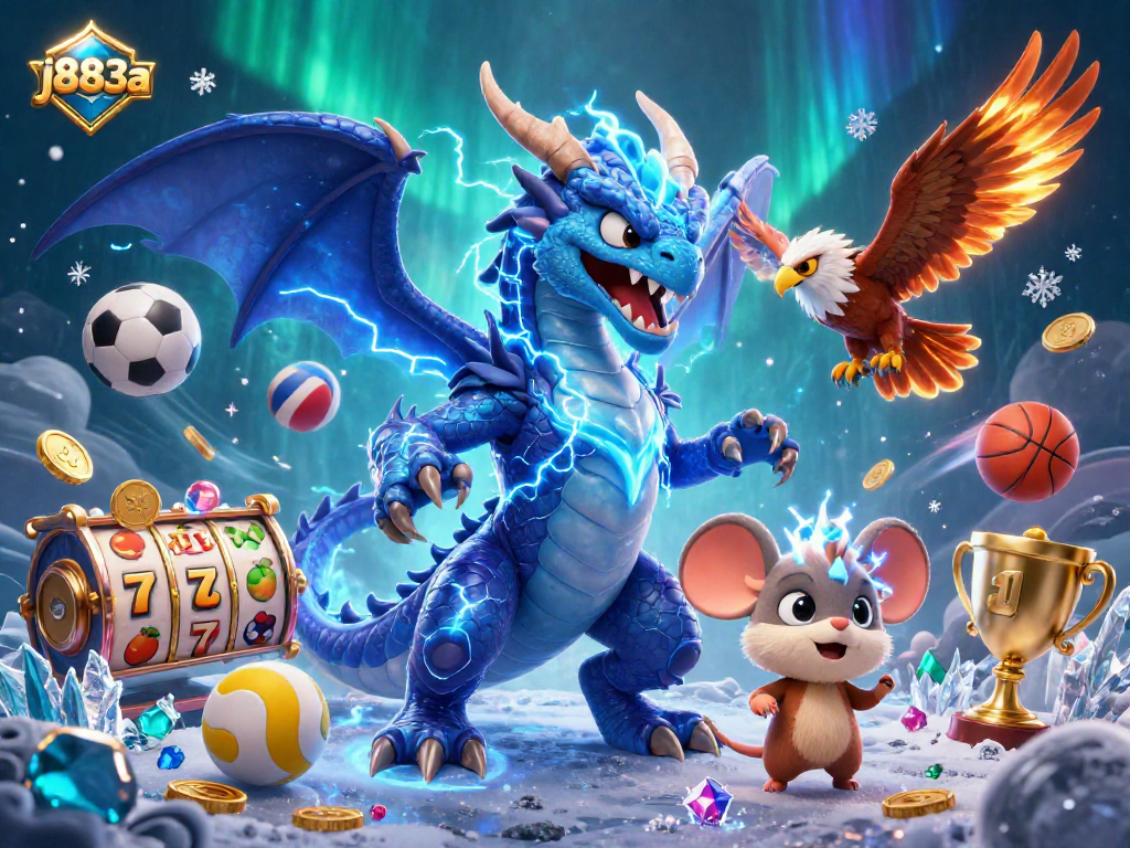 Experience thrilling slots gameplay with j883a's powerful dragon and dynamic casino elements.