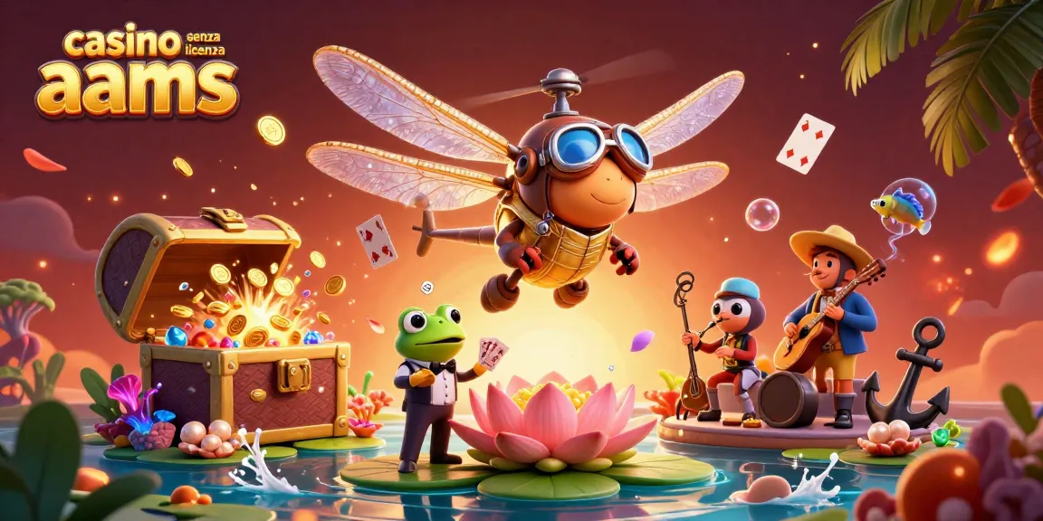 Interact with casino senza licenza aams in this vibrant 3D illustration showcasing characters and game elements.